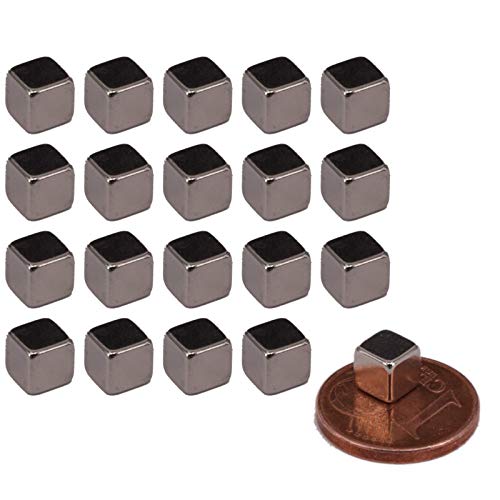 Neodym Magnete Mini Magnet 5x5x5mm Würfel Quader Für Magnettafel Pinnwand Kühlschrank Starker Magnetquader - Whiteboard Quadermagnet 5mm Magnet Würfelmagnet Cube (20) von Magnet-Kauf
