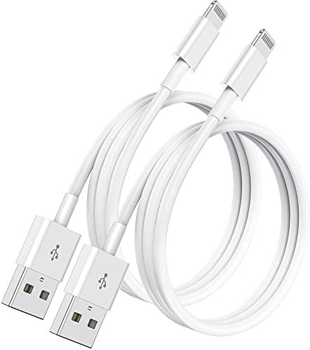 2 Stück – Ladekabel [Zertifiziert neue C94] für Apple 1 m, iPhone Ladegerät für Apple, USB auf Lightning Kabel für iPhone 13/12/11/11Pro/11Max/ X/XS/XR/XS Max/8/7, iPad von Magnet