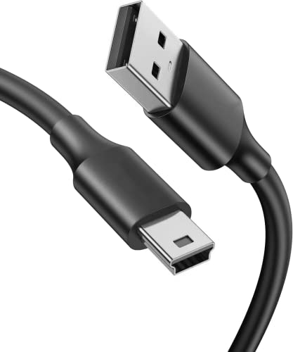 Adapterkabel Schwarz USB 2.0 Stecker auf Stecker Mini B – 1 m, 5-poliger Anschluss für GoPro 4, PS3 Controller von Magnet