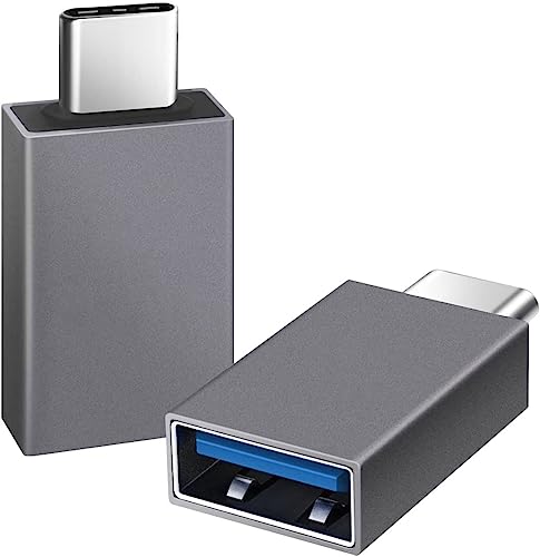 Magnet, USB C auf USB 3.0 Adapter, 2 Stück, Silver Grey, OTG Adapter USB-C auf USB-A, kompatibel mit MacBook, Smartphones USB C und Typ-C Peripheriegeräten von Magnet