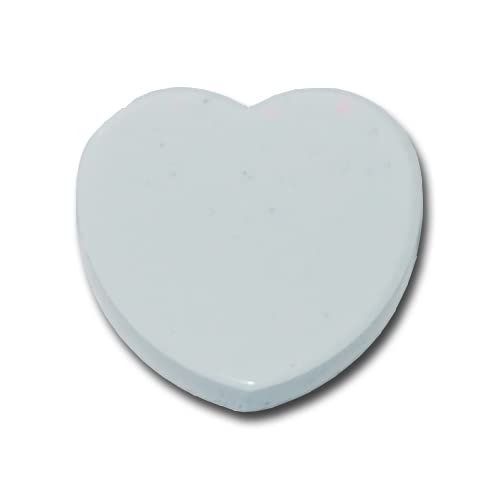 10 Herz Magnete - Pinnwandmagnete Herzen Ferrit - weiß von Magnethandel