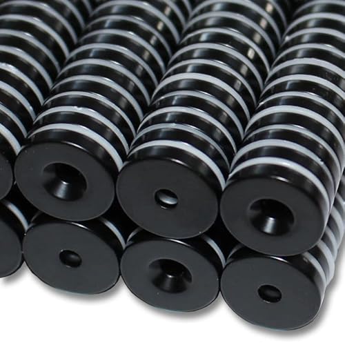 10 NEODYM RING MAGNETE Ø15x3 mm 3,5 mm BOHRUNG SENKUNG SÜD N45 3,5 KG SCHEIBEN ANSCHRAUBEN SCHWARZ EPOXY von Magnethandel