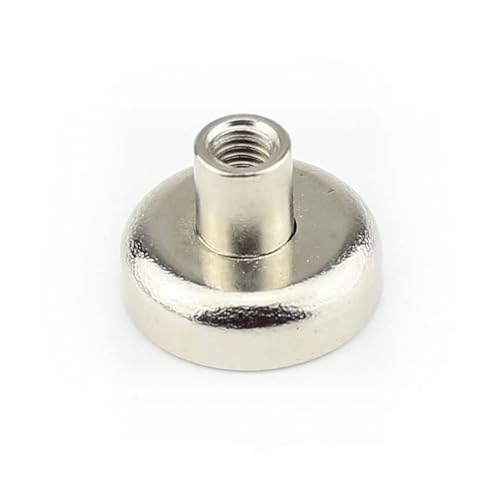 2 Neodym Flachgreifer Topfmagnete Ø16x5 mm N35 Magnet mit Gewindebuchse Gewinde M4x7mm - Haftkraft 9,5 kg / 95 N von Magnethandel