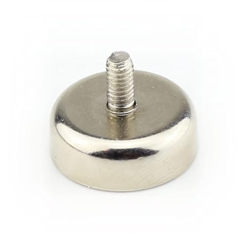 2 Neodym Flachgreifer Topfmagnete Ø20x7 mm N35 Magnet mit Außengewinde Gewinde M4x8mm - Haftkraft 14 kg / 140 N von Magnethandel