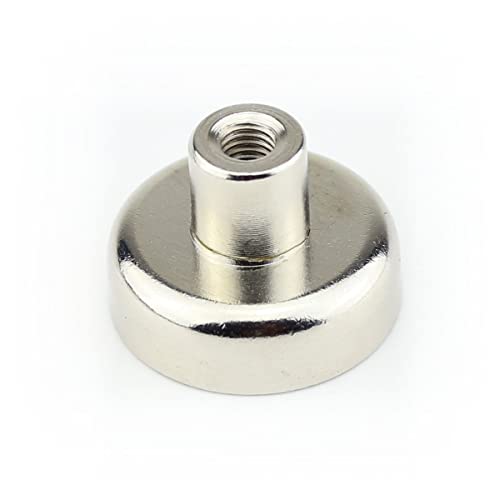 2 Neodym Flachgreifer Topfmagnete Ø25x8 mm N35 Magnet mit Gewindebuchse Gewinde M5x8mm - Haftkraft 20 kg / 200 N von Magnethandel