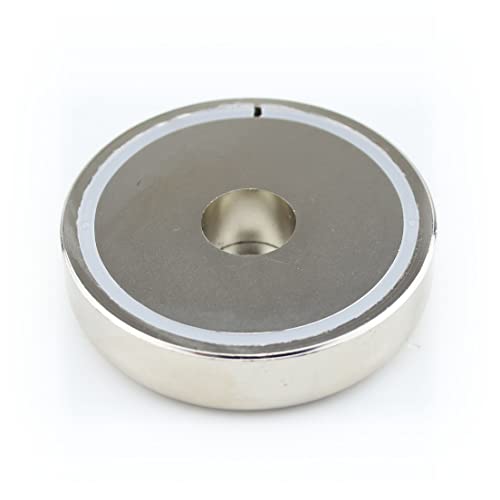 2 Neodym Flachgreifer Topfmagnete mit Zylinder-Bohrung Ø60x15 mm N35 Magnet zum Verschrauben - Haftkraft 100 kg / 1000 N von Magnethandel