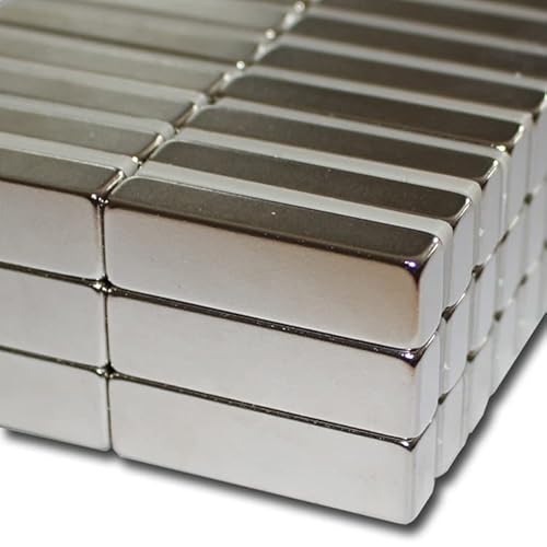 2 Neodym Magnete 40x12x8 mm NdFeB N40 NiCuNi vernickelt - Haftkraft ca. 11 kg - von Magnethandel