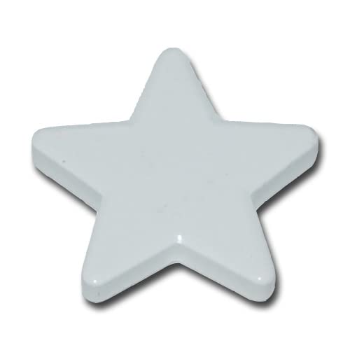 20 Stern Magnete - Pinnwandmagnete Sterne Ferrit - weiß von Magnethandel
