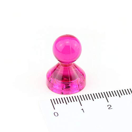 Neodym Kegelmagnete transparent Ø15x21 mm Pink von Magnethandel