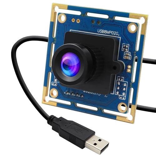 USB Kameramodul 8MP IMX179-3264x2448 HD Mini Webcam mit 2,1 mm Objektiv, UVC Plug & Play für 3D-Drucker/Industriemaschine/Roboter, kompatibel mit Windows/Linux/Mac/Android von Magnolia