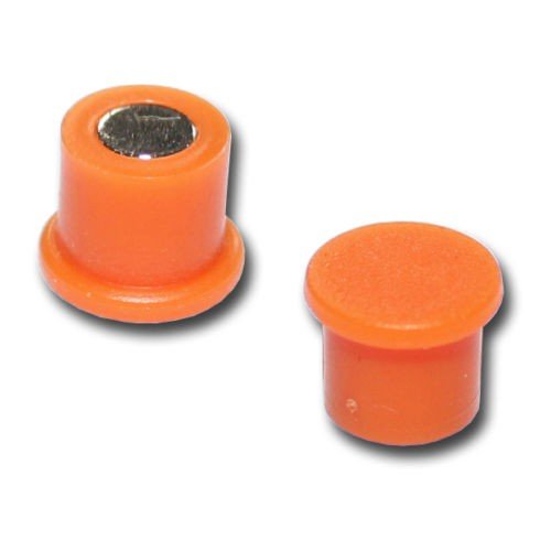 10 x Pinnwandmagnete/Büromagnet Ø 18 mm x 8 mm Neodym, orange - hält 1kg - Memomagnet, Haftmagnet, Magnetpins von Magnosphere
