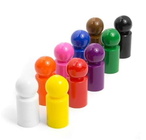 5 x Starke Magnetpins Pin Magnete Neodym - MULTI COLOR - Höhe 30mm - Durchmesser Ø13mm - Haftkraft 2,6kg - 5 Stück - Power Pinnwand-Magnete Büromagnete Kühlschrankmagnete, Farbe: Weiß von Magnosphere
