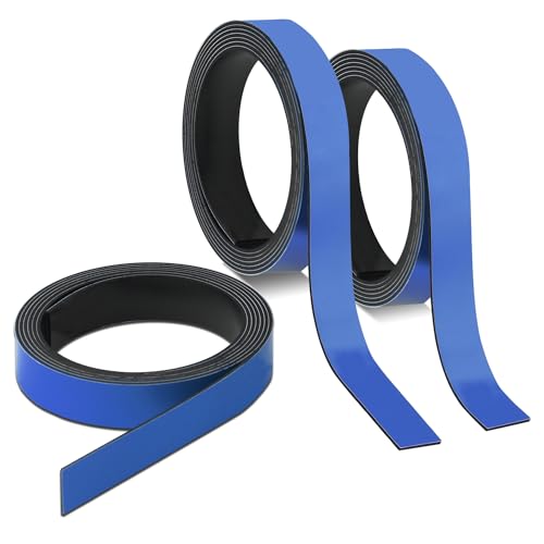 3x Magnet-Streifen Blau I ca. 1 cm x 1 m Magnetband zum markieren einteilen auf Whiteboards Lager-Regale Kalender I Magnet-Etiketten I mag_235 von Magstick