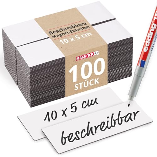 Magstick Magnetstreifen 100 Stück I 10 x 5 cm I beschreibbar zum beschriften wiederverwendbar zuschneidbar abwischbar Magnet-etiketten Haftstreifen Magnetkarten für White-board Kanban Scrum I mag154 Magstick Magnetstreifen 100 Stück I 10 x 5 cm I beschreibbar zum beschriften wiederverwendbar zuschneidbar abwischbar Magnet-etiketten Haftstreifen Magnetkarten für White-board Kanban Scrum I mag154 von Magstick