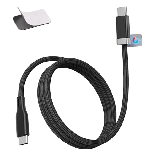 Magtame 3.3FT/1M USB C zu USB C Kabel mit magnetischem Kabelhalter, Staycable 60W Schnellladen und Daten Sync Typ C Ladegerät Kabel, Braid und Easy Snap on für i-Phone 16 Pro Max 15 Plus Laptop Magtame 3.3FT/1M USB C zu USB C Kabel mit magnetischem Kabelhalter, Staycable 60W Schnellladen und Daten Sync Typ C Ladegerät Kabel, Braid und Easy Snap on für i-Phone 16 Pro Max 15 Plus Laptop von Magtame