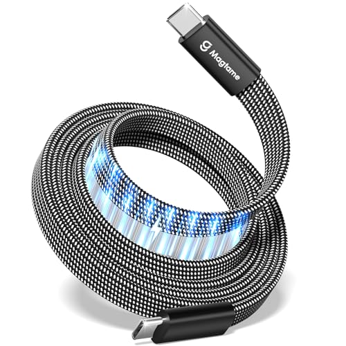 Magtame USB C Kabel, 240W Magnetisches USB C zu USB C Ladekabel 3.3ft/1M, 5A Nylon Geflochtene Schnellladeart C Kabel für Phone 15/15 Pro/15 Pro Max für Samsung für Mac_Book von Magtame