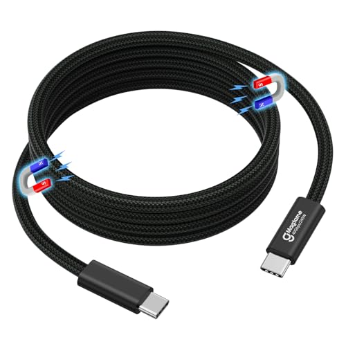 USB 4 Kabel 240W, 1M magnetisches USB C Kabel, Support Display 8K@60HZ, 4K@144HZ 40Gpbs Datenübertragung, USB C auf USB C Kabel für Phone 15Pro/15ProMax, für Mac_Books, USB C Hub Docking Station von Magtame
