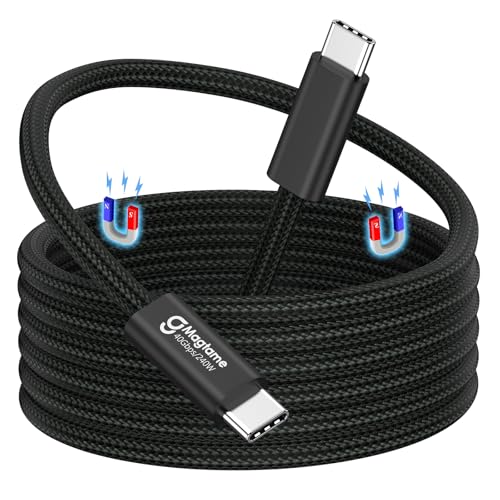 USB 4 Kabel 240W, 2M magnetisches USB C Kabel, Support Display 8K@60HZ, 4K@144HZ 40Gpbs Datenübertragung, USB C auf USB C Kabel für Phone 15Pro/15ProMax, für Mac_Books, USB C Hub Docking Station von Magtame