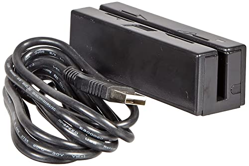 MagTek 21040108 Kartenleser mit 3 Streifen und USB-Tastatur-Emulation und 15,2 cm langes Kabel, 127 cm/s Swipe Speed, Schwarz MagTek 21040108 Kartenleser mit 3 Streifen und USB-Tastatur-Emulation und 15,2 cm langes Kabel, 127 cm/s Swipe Speed, Schwarz von Magtek