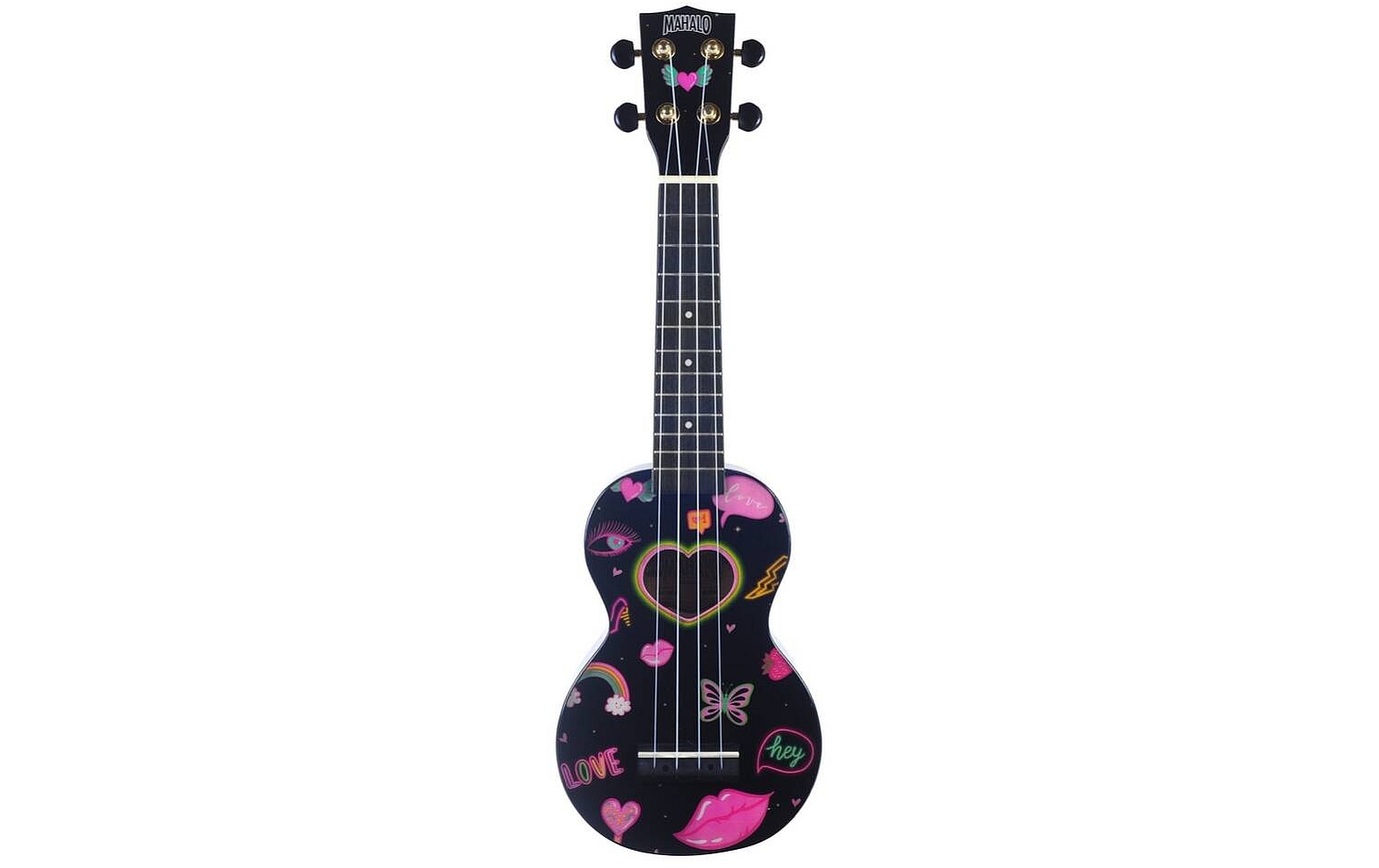 Mahalo Art Ukulele Heart (Black) von Mahalo