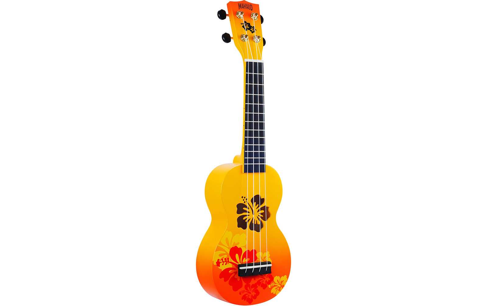 Mahalo Designer Ukulele Hibiscus (Orange Burst) von Mahalo