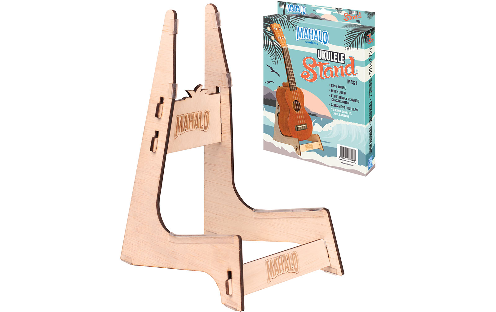 Mahalo Engraved Wooden Ukulele Stand Mahalo Engraved Wooden Ukulele Stand von Mahalo