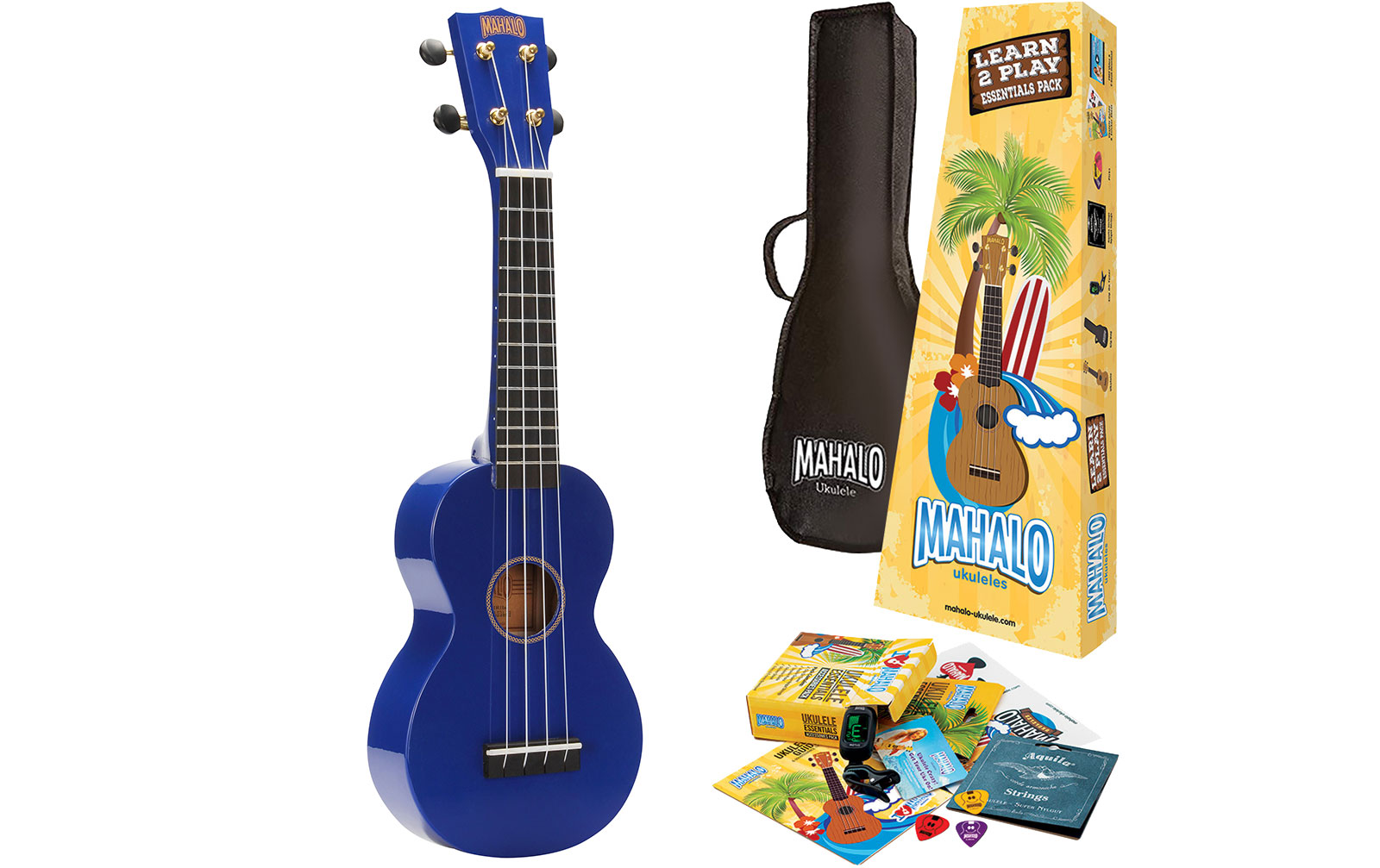 Mahalo Rainbow Ukulele Blue - Learn 2 Play Pack von Mahalo