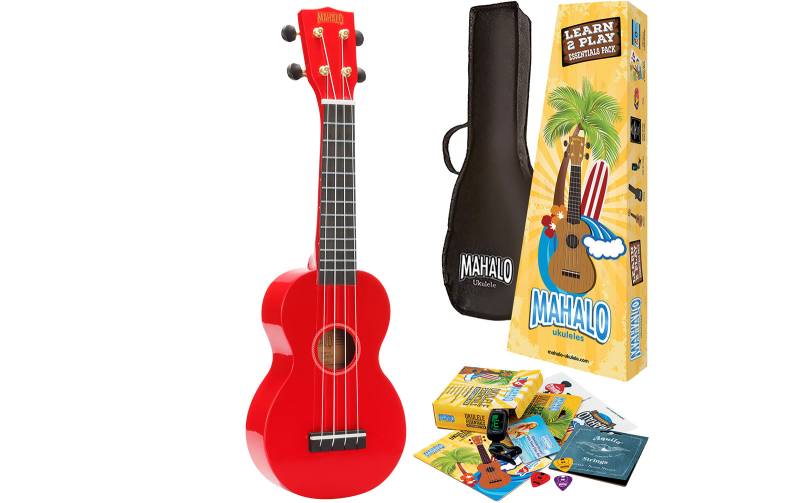 Mahalo Rainbow Ukulele Red - Learn 2 Play Pack von Mahalo
