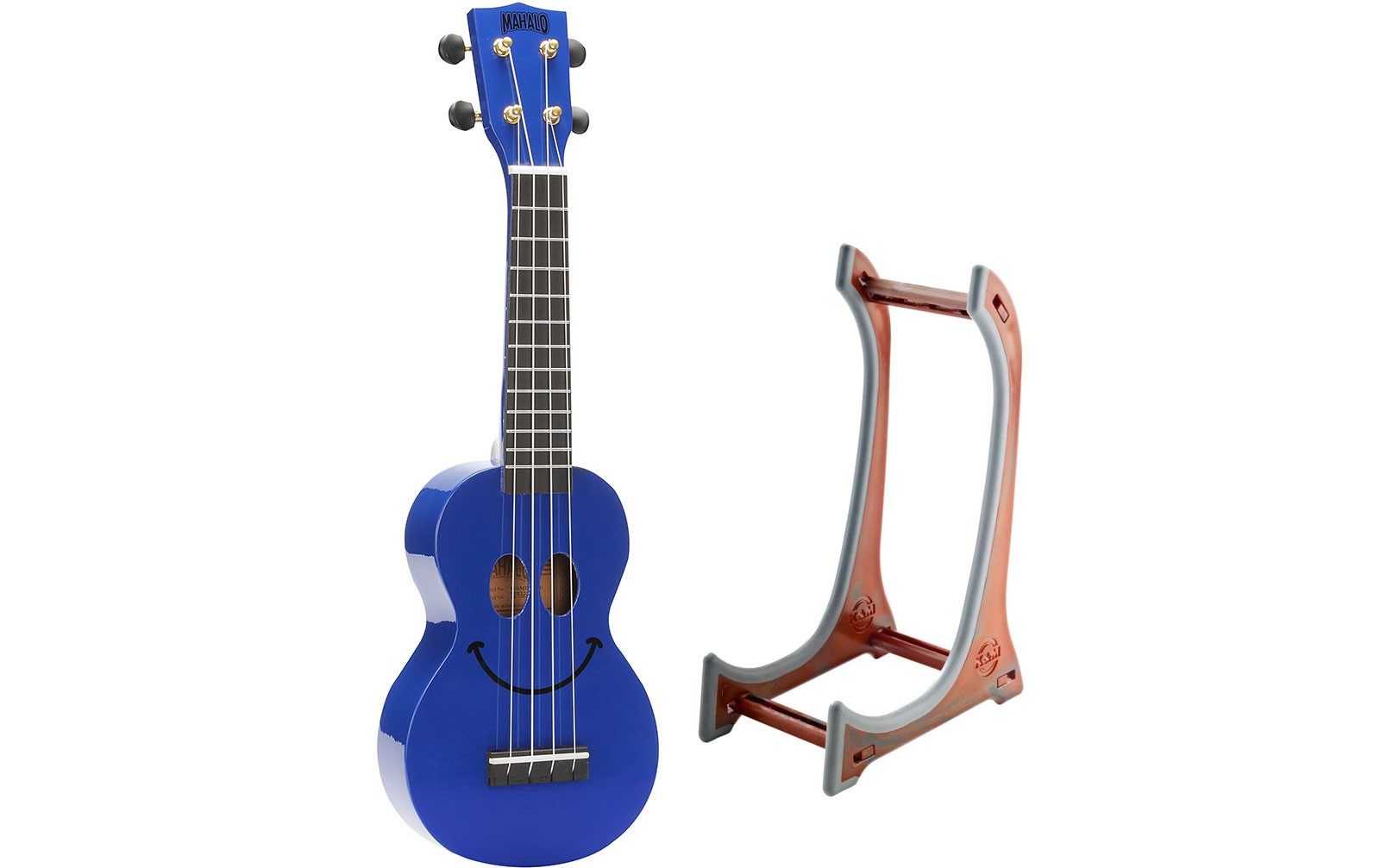 Mahalo Smiley Ukulele Blue Set inkl. Ukulelenständer Mahalo Smiley Ukulele Blue Set inkl. Ukulelenständer von Mahalo