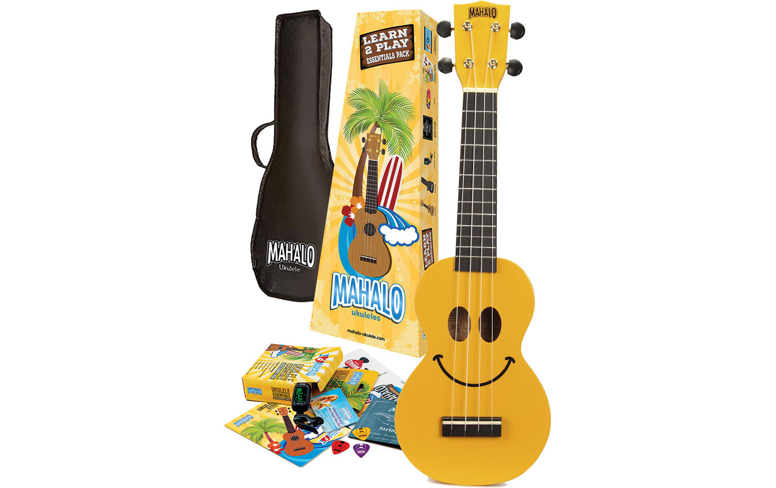 Mahalo U-Smile Ukulele Yellow Essentials Pack Mahalo U-Smile Ukulele Yellow Essentials Pack von Mahalo