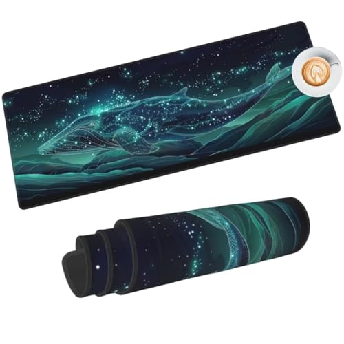 Mauspad XXL Dunkel Mauspad 1200 x 600 mm, Gaming Mousepad xxl Mauspad Wale Schreibtischunterlage, Wasserdicht Mouse Pad Groß Rutschfeste Unterseite Desk Mat Gaming Zubehör Für Office Home -330HDM von Mahoxua