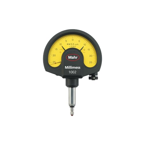Mahr 4334005 Millimess 1003 T Mechanischer Ziffernblattvergleicher, 1 µm Graduationswert, gelb von Mahr