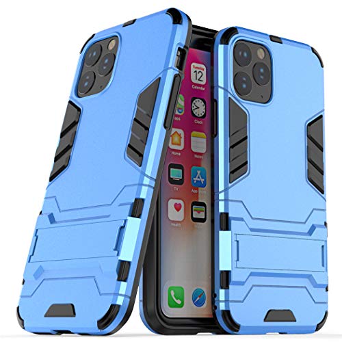 Hülle für Apple iPhone 11 Pro (5,8 Zoll) 2 in 1 Hybrid Dual Layer Shell Armor Schutzhülle mit Standfunktion Case (Blau) von MaiJin