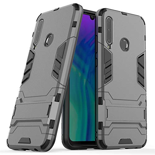 Hülle für Huawei Honor 20 Lite/Honor 20i (6,21 Zoll) 2 in 1 Hybrid Dual Layer Shell Armor Schutzhülle mit Standfunktion Case (Grau) von MaiJin