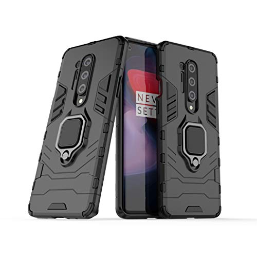 LuluMain Kompatibel mit 1+8 Pro (5G) Hülle, Ring Ständer Magnetischer Handyhalter Auto Caseme Schutzhülle Case für OnePlus 8 Pro (Schwarz) von MaiJin