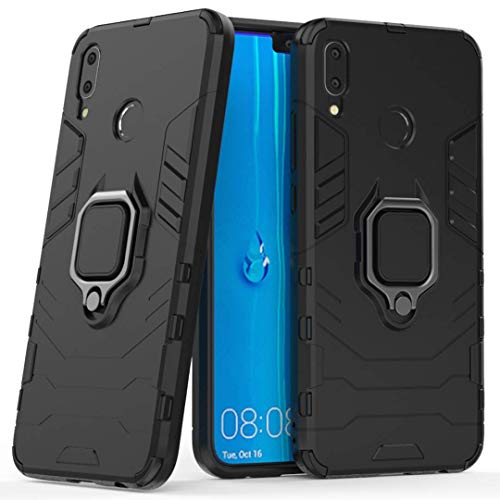 Kompatibel mit Huawei Y9 (2019) Hülle, Ring Ständer Magnetischer Handyhalter Auto Caseme Schutzhülle Case für Huawei Y9 2019, Enjoy 9 Plus (Schwarz) von MaiJin