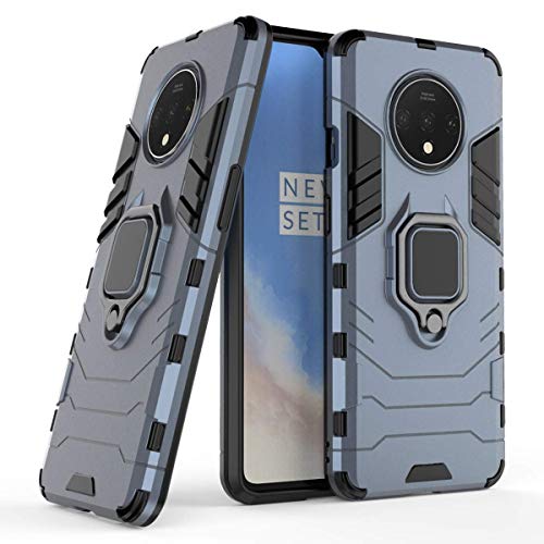 Kompatibel mit OnePlus 7T Hülle, Ring Ständer Magnetischer Handyhalter Auto Caseme Schutzhülle Case für OnePlus7T (Navy Blau) von MaiJin