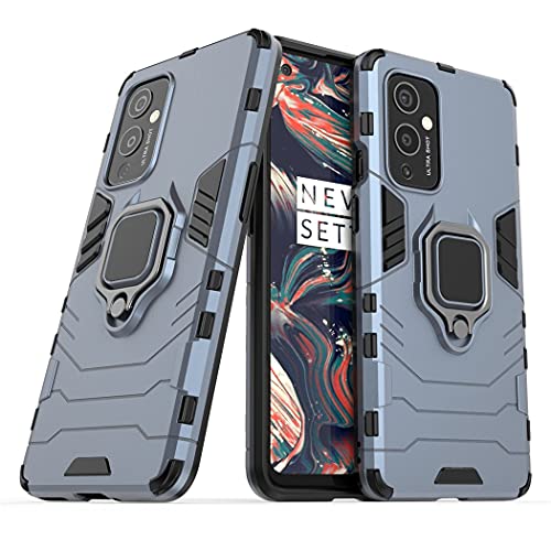 Kompatibel mit OnePlus 9 5G Hülle, Ring Ständer Magnetischer Handyhalter Auto Caseme Schutzhülle Case (Navy Blau) von MaiJin