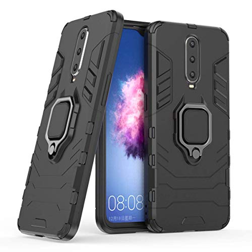 Kompatibel mit Oppo R17 Pro Hülle, Ring Ständer Magnetischer Handyhalter Auto Caseme Schutzhülle Case für Oppo R17 Pro (Schwarz) von MaiJin
