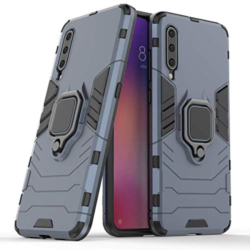 Kompatibel mit Xiaomi Mi 9 Hülle, Ring Ständer Magnetischer Handyhalter Auto Caseme Schutzhülle Case für Xiaomi Mi9 (Navy Blau) von MaiJin