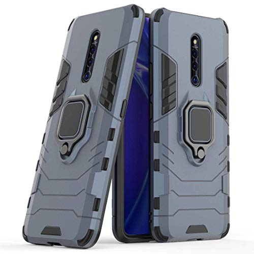 LuluMain Kompatibel mit vivo X27 Pro Hülle, Ring Ständer Magnetischer Handyhalter Auto Caseme Schutzhülle Case für VIVO X27 Pro (Navy Blau) von MaiJin