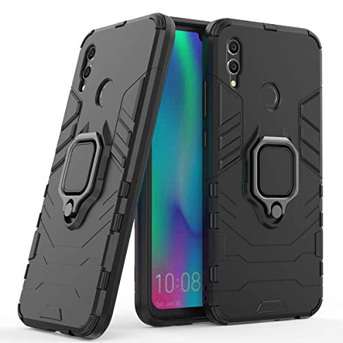 LuluMain Kompatibel mit Huawei P Smart (2019), Honor 10 Lite Hülle, Ring Ständer Magnetischer Handyhalter Auto Caseme Schutzhülle Case (Schwarz) von MaiJin