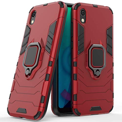 Kompatibel mit Huawei Y5 (2019) Hülle, Ring Ständer Magnetischer Handyhalter Auto Caseme Schutzhülle Case für Huawei Y5 2019, Honor 8S (Rot) von MaiJin