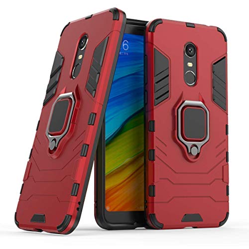 LuluMain Kompatibel mit Redmi5 Plus Hülle, Ring Ständer Magnetischer Handyhalter Auto Caseme Schutzhülle Case für Xiaomi Redmi 5 Plus (Rot) von MaiJin
