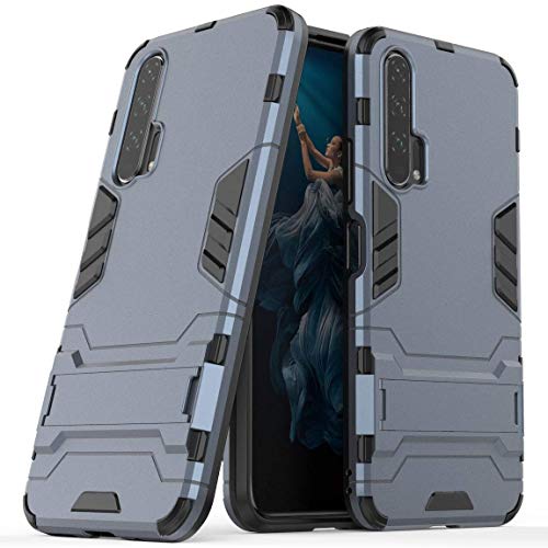MaiJin Hülle für Huawei Honor 20 Pro (6,26 Zoll) 2 in 1 Hybrid Dual Layer Shell Armor Schutzhülle mit Standfunktion Case (Blau Schwarz) von MaiJin