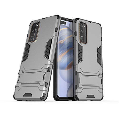 MaiJin Hülle für Huawei Honor 30 Pro (6,57 Zoll) 2 in 1 Hybrid Dual Layer Shell Armor Schutzhülle mit Standfunktion Case (Grau) von MaiJin