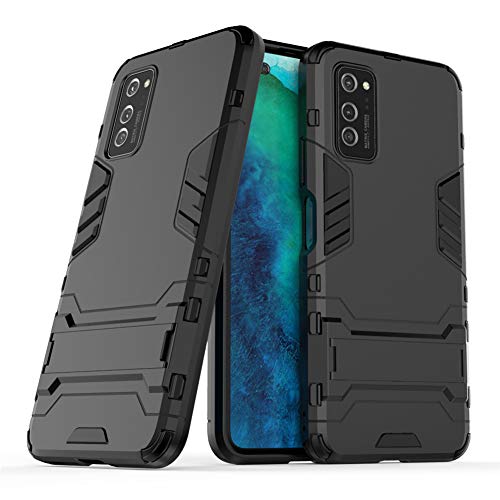 MaiJin Hülle für Huawei Honor V30 (6,57 Zoll) 2 in 1 Hybrid Dual Layer Shell Armor Schutzhülle mit Standfunktion Case (Schwarz) von MaiJin