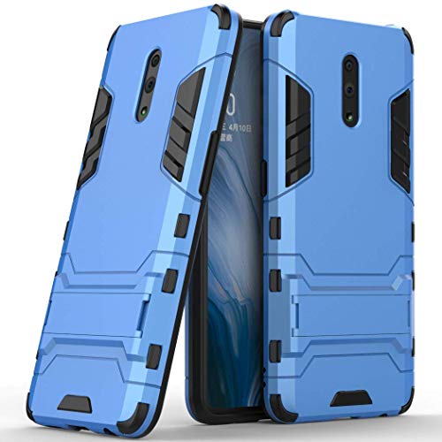 MaiJin Hülle für Oppo Reno (6,4 Zoll) 2 in 1 Hybrid Dual Layer Shell Armor Schutzhülle mit Standfunktion Case (Blau) von MaiJin