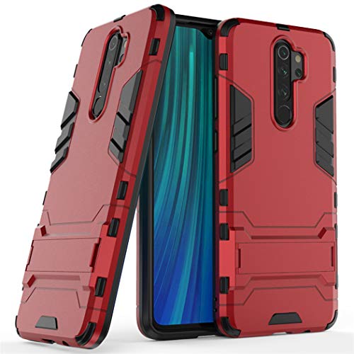 MaiJin Hülle für Xiaomi Redmi Note 8 Pro (6,53 Zoll) 2 in 1 Hybrid Dual Layer Shell Armor Schutzhülle mit Standfunktion Case (Rot) von MaiJin