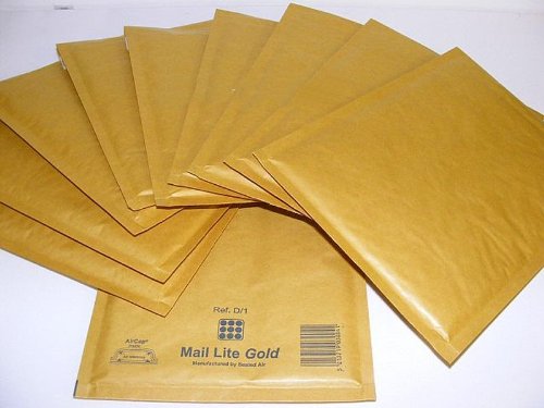 Luftpolsterumschläge (10 Stück) Gold H/5 270 mm x 360 mm von Mail Lite Gold